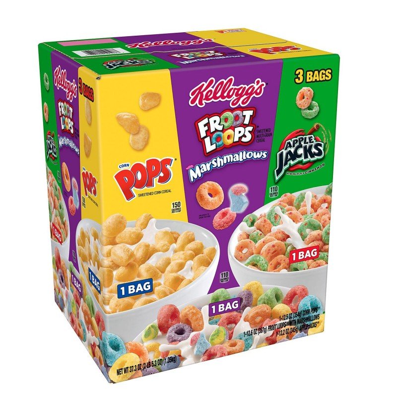 Kellogg's Corn Pops, cereales para el desayuno, original, excelente fuente  de 7 vitaminas y minerales, caja de 10 onzas (paquete de 16)