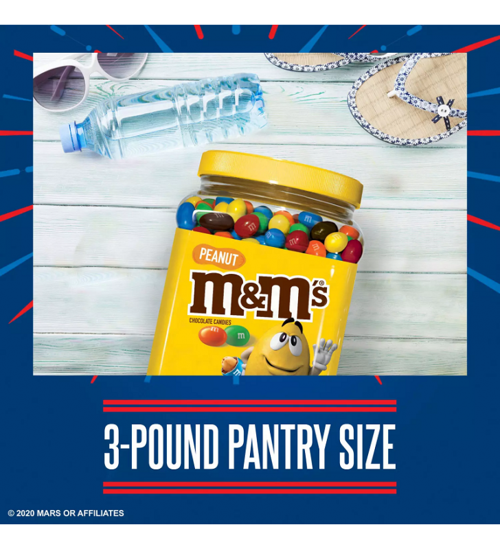 M&M's Peanut Chocolate Candy Pantry - 62 oz bag