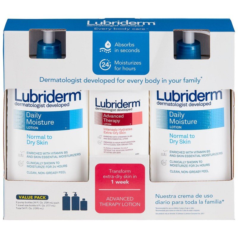 Lubriderm Daily Moisture Lotion (24 fl. oz., 2 pk.) & Advanced Therapy